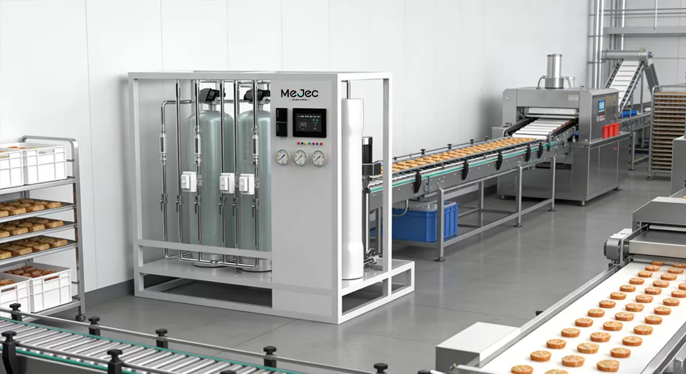 Industrial water purifier supplying a food processing facility