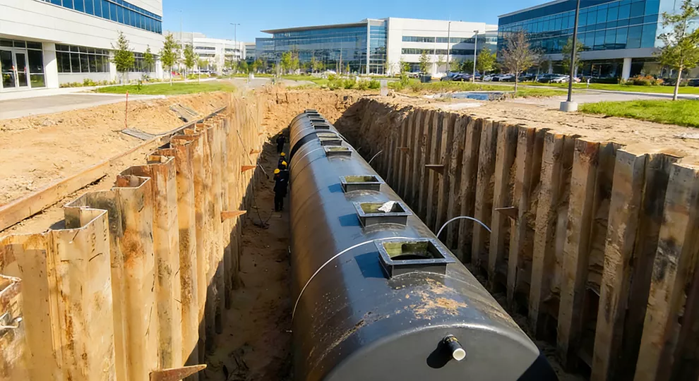 Office park and business campus centralised sewage treatment plant